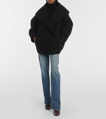 Cocoon wrap virgin wool coat | Alaïa