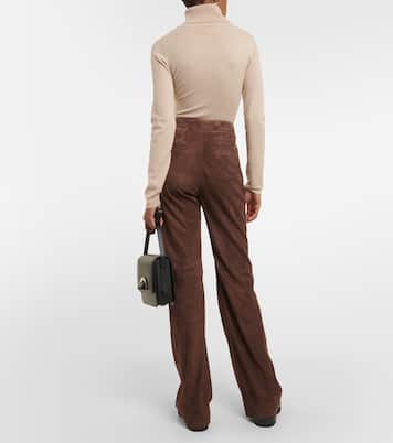 Pantalon évasé Vesta en daim | Gabriela Hearst