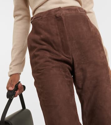 Pantalon évasé Vesta en daim | Gabriela Hearst