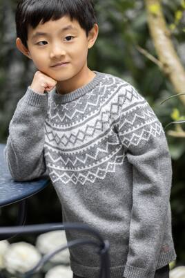 Jacquard wool sweater | Tartine et Chocolat