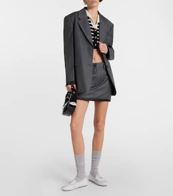 Distressed suede penny loafers | Miu Miu