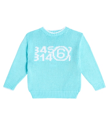 Logo cotton-blend sweater | MM6 Maison Margiela Kids