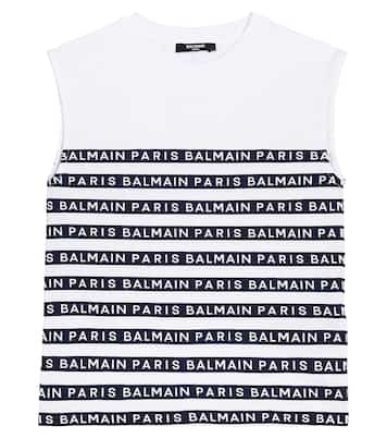 Striped cotton top  | Balmain Kids