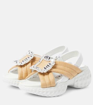 Plateausandalen Viv' Run Light Strass Buckle | Roger Vivier