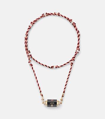 Love Is Blind 18kt gold locket necklace with gemstones | Marie Lichtenberg