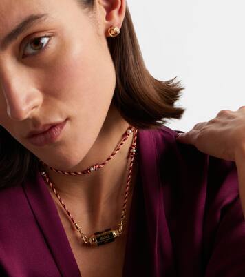 Love Is Blind 18kt gold locket necklace with gemstones | Marie Lichtenberg