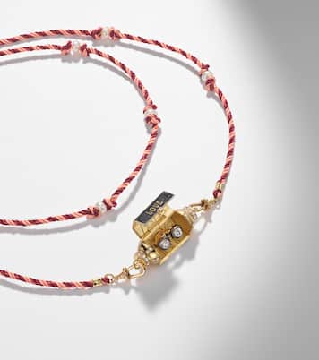 Love Is Blind 18kt gold locket necklace with gemstones | Marie Lichtenberg