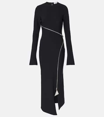 Zip-up jersey midi dress | The Attico