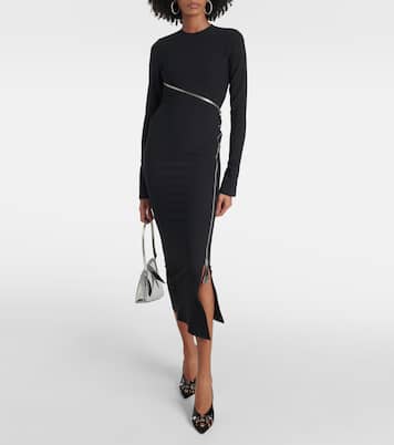Zip-up jersey midi dress | The Attico