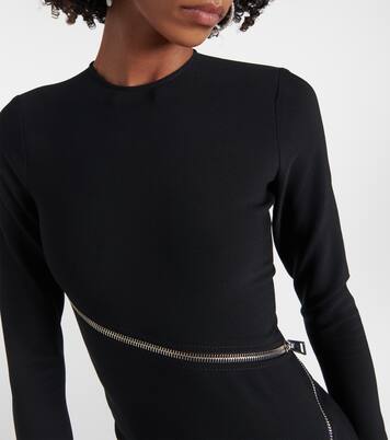 Zip-up jersey midi dress | The Attico