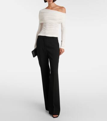 Sonora Veiled off-shoulder top | Christopher Esber