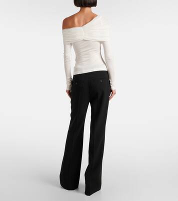 Sonora Veiled off-shoulder top | Christopher Esber