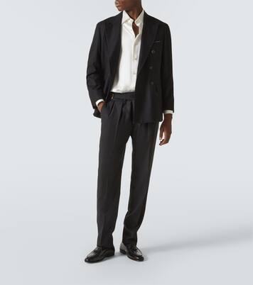 Silk satin tuxedo shirt | Rubinacci