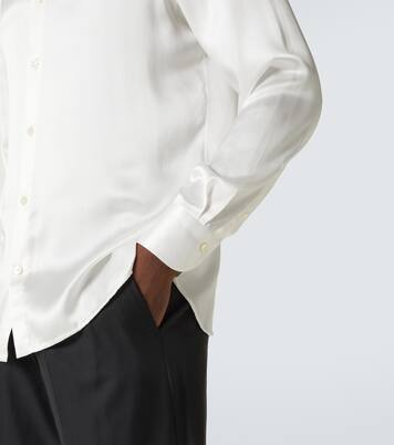 Silk satin tuxedo shirt | Rubinacci