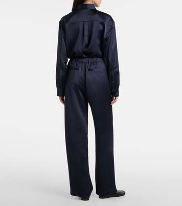 Pantalon ample White Label Magnus en satin | Proenza Schouler