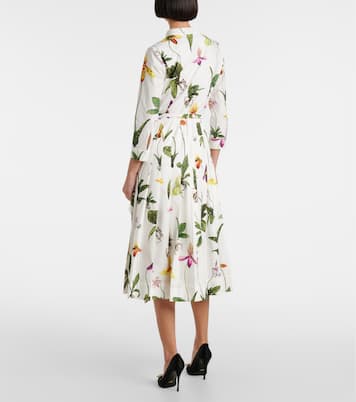 Bedrucktes Midikleid aus Popeline | Oscar de la Renta