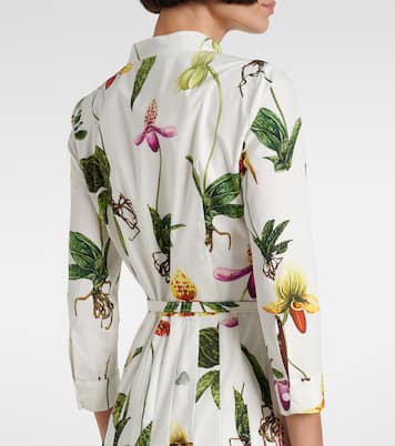 Bedrucktes Midikleid aus Popeline | Oscar de la Renta