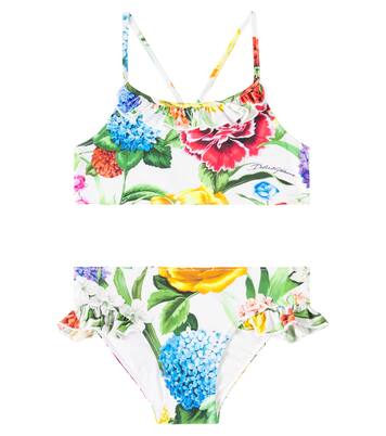 Floral ruffled bikini | Dolce&Gabbana Kids