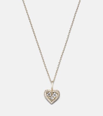 Halskette Piece of My Heart aus 14kt Gelbgold (585/1000) mit Diamanten | Stone and Strand