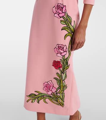 Embroidered wool-blend gown | Oscar de la Renta