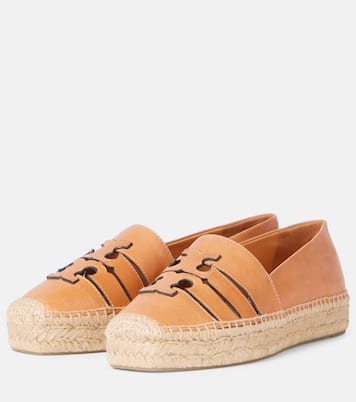 Ines leather platform espadrilles | Tory Burch