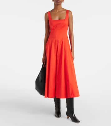 Midikleid Wells aus Baumwollpopeline | Staud
