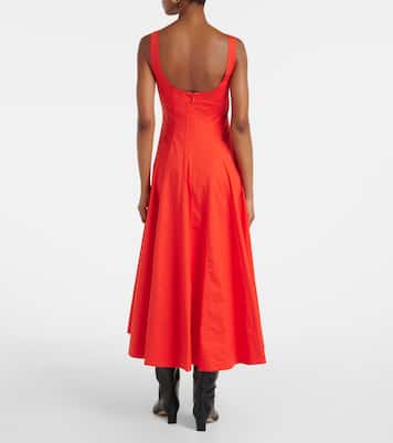 Midikleid Wells aus Baumwollpopeline | Staud