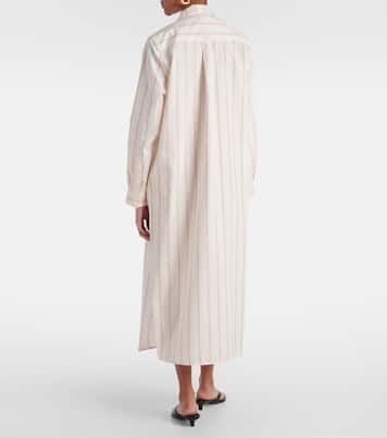 Striped cotton and silk shirt dress | Toteme