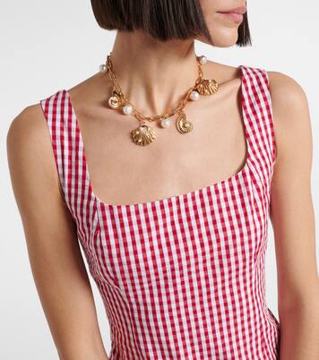 Charlene gingham cotton poplin minidress | Faithfull