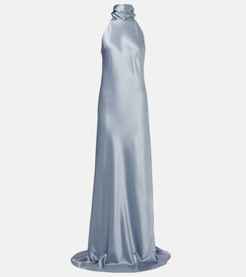 Robe longue Sienna en satin | Galvan