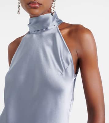 Robe longue Sienna en satin | Galvan