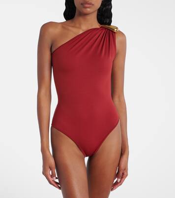Gathered one-shoulder swimsuit | Bottega Veneta