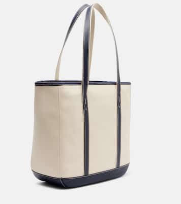 Leather-trimmed canvas tote bag | Polo Ralph Lauren