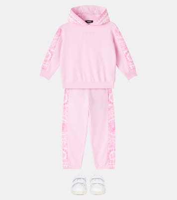 Felpa Barocco in cotone con cappuccio | Versace Kids