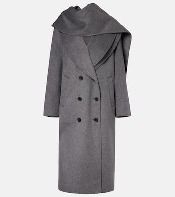 Scarf-detail wool and cashmere coat | Róhe