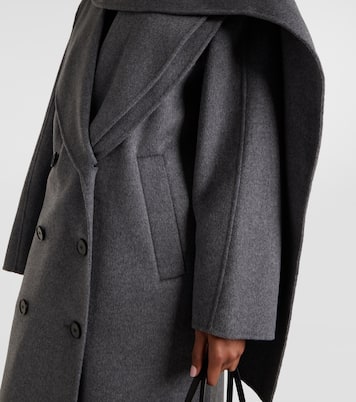 Scarf-detail wool and cashmere coat | Róhe