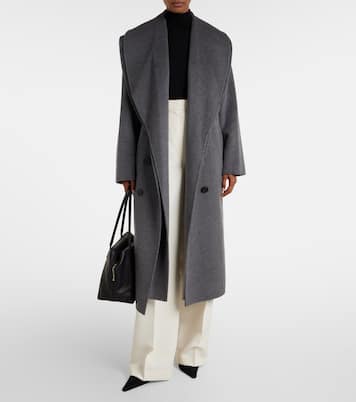 Scarf-detail wool and cashmere coat | Róhe