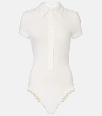 Crochet-trimmed cotton-blend bodysuit | Magda Butrym