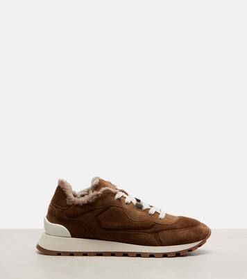 Sneakers Runner Monili in suede e canvas | Brunello Cucinelli