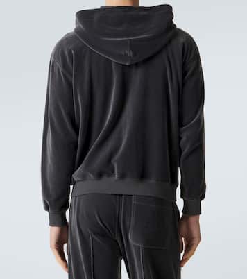 Cotton-blend velour zip-up hoodie  | Tom Ford