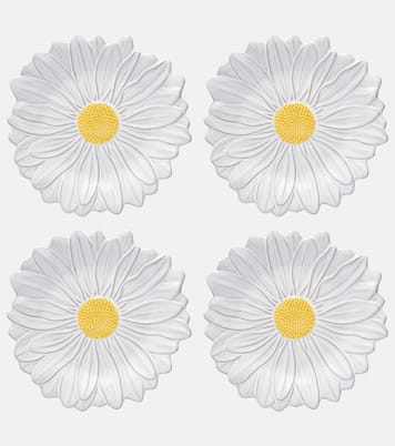 Set Maria Flor Daisy aus vier Desserttellern | Bordallo Pinheiro