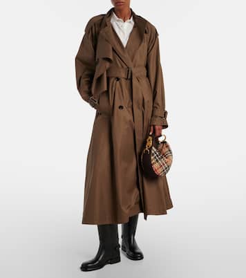 Knight Arc leather-trimmed bouclé shoulder bag | Burberry