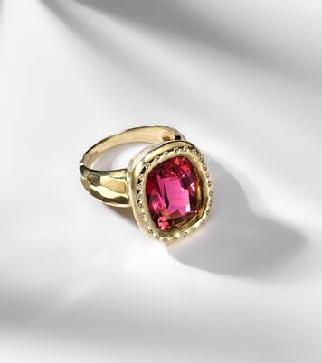 Anillo Mirage de oro de 18 ct con rubelita y diamantes | Octavia Elizabeth