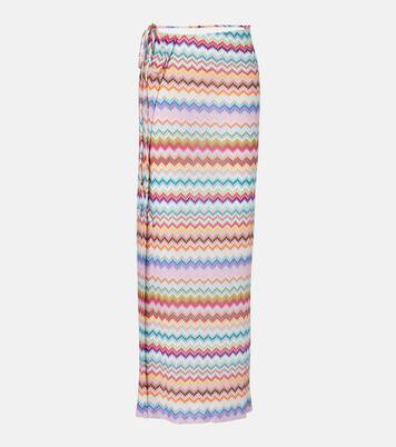 Zigzag lamé wrap skirt | Missoni