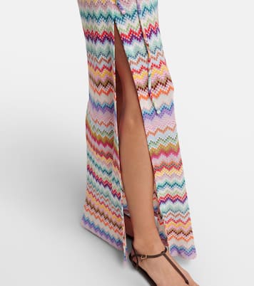 Zigzag lamé wrap skirt | Missoni