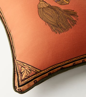 Herald embroidered cotton-blend cushion | Etro