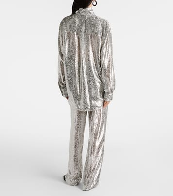 Fil coupé lamé wide-leg pants | Stella McCartney