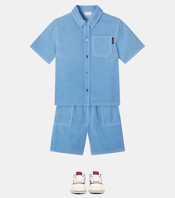 Hemd Web Stripe aus Baumwoll-Cord | Gucci Kids