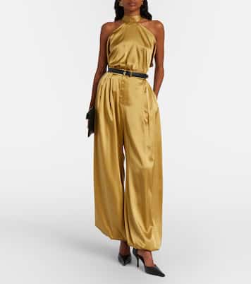 Silk-blend satin wide-leg pants | Nina Ricci
