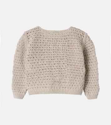 Baby Fontanilles cotton and linen cardigan | 1 + in the Family